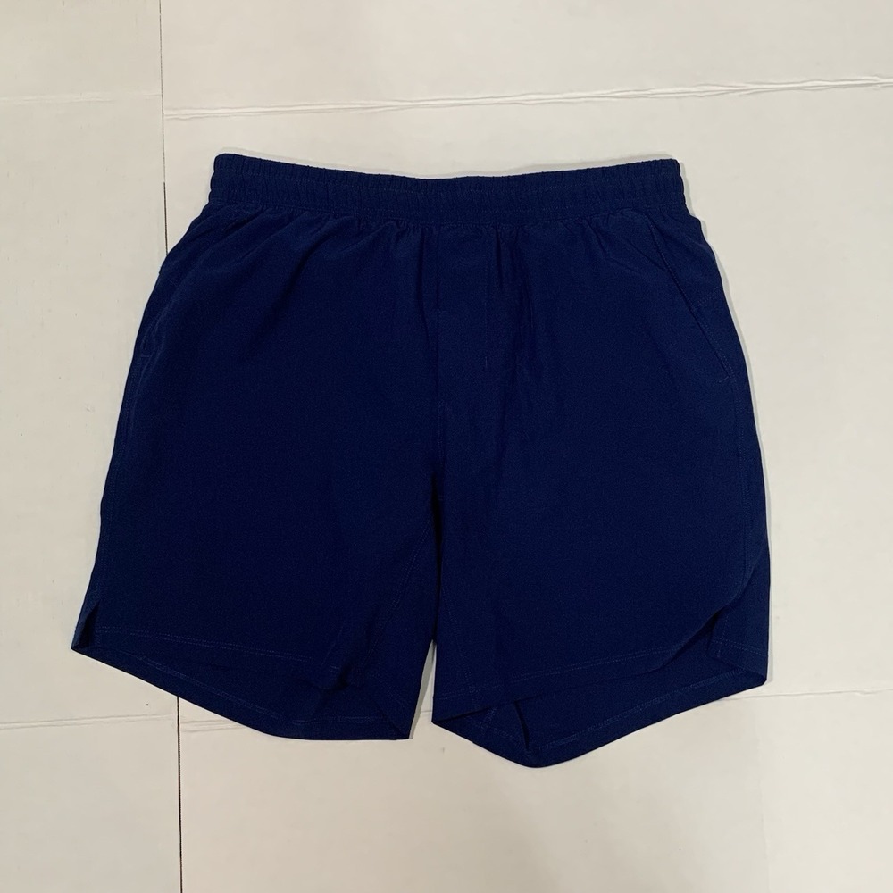 Shinesty Men's Ball Hammock 7" Athletic Shorts Navy  MED   colorful Inside
